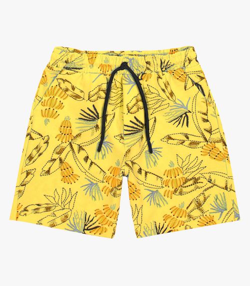 Bermuda Infantil Masculina Trick Nick Amarelo