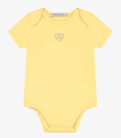 Body Infantil Menina Trick Nick Amarelo