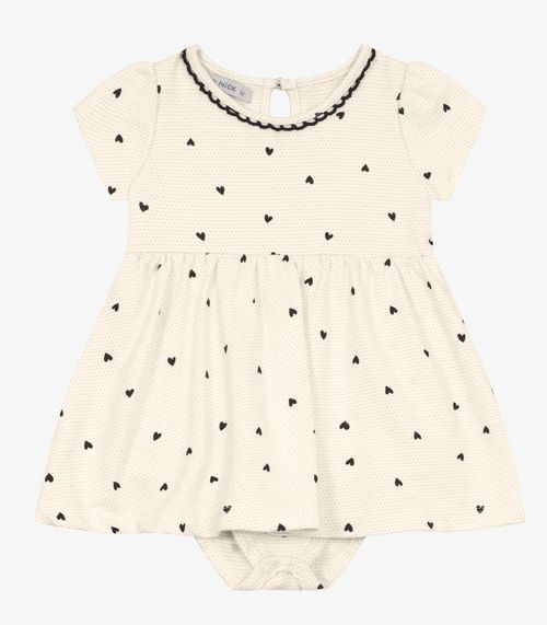 Vestido Infantil  trick Nick Bege
