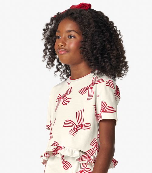 Conjunto Blusa com Shorts em Moletinho Trick Nick Off White