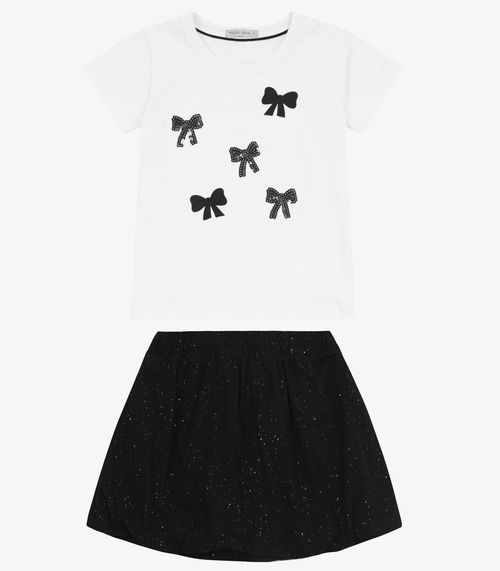 Conjunto Blusa com Saia em cotton leve Trick Nick Branco