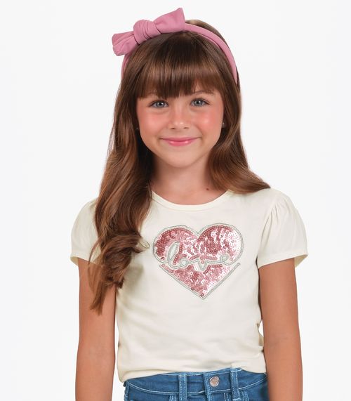 Conjunto Menina Infantil Blusa com Shorts Trick Bege
