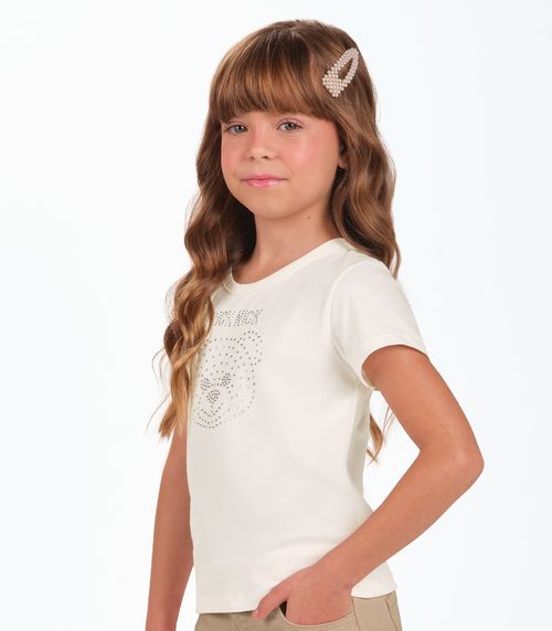 Conjunto Infantil Blusa Com Shorts Trick Nick Bege