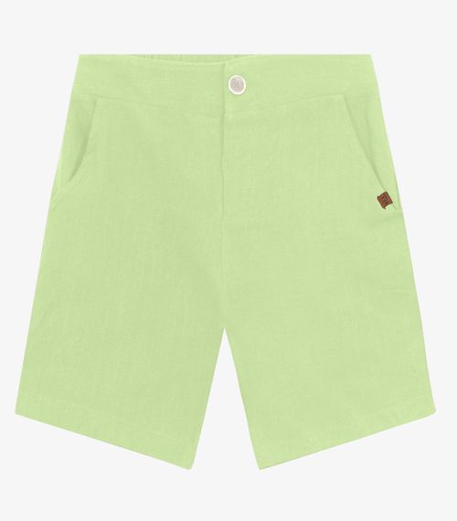 Bermuda Infantil Menino Em Linho Trick Nick Verde