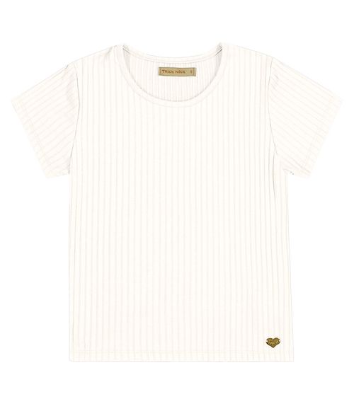 Blusa Infantil Feminina Canelada Trick Nick Bege