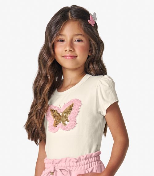 Conjunto Blusa com Shorts Menina Trick Nick Rosa