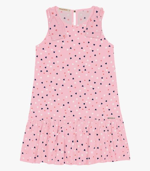 Vestido Infantil Com Laço Trick Nick Rosa