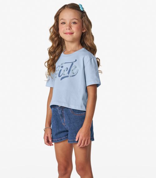 Conjunto Infantil Blusa com Shorts Trick Nick Azul