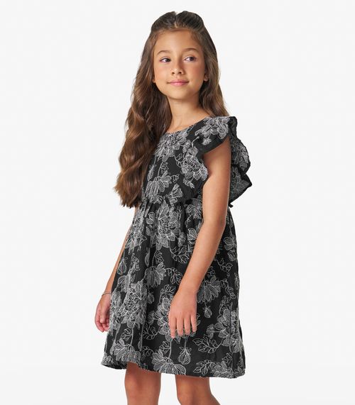 Vestido Infantil Trick Nick Preto