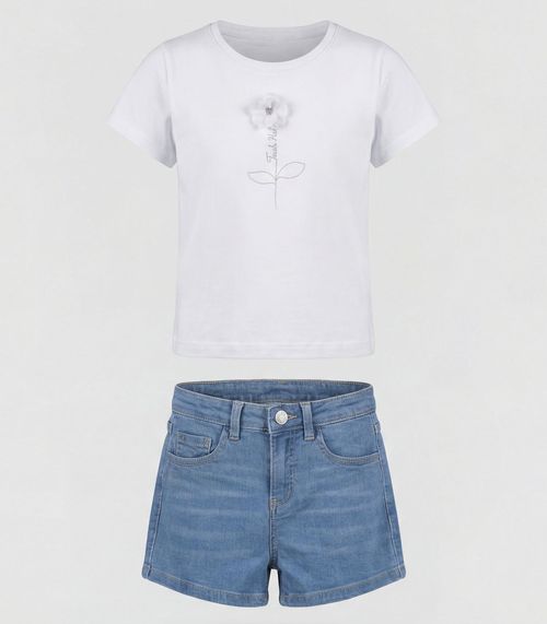 Conjunto Infantil Blusa com Shorts Trick Nick Branco