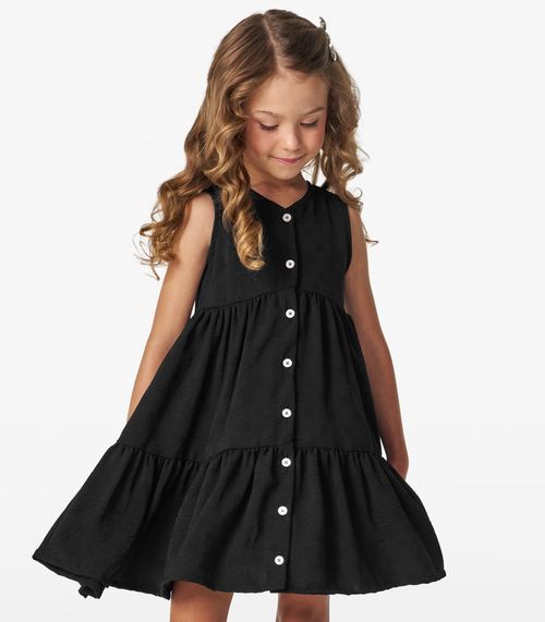 Vestido Infantil Em Air Flow Trick Nick Preto