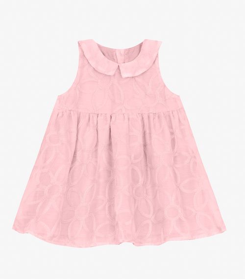 Vestido Infantil em Poly e Viscose Trick Nick Rosa