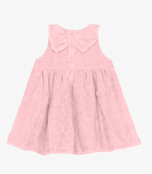 Vestido Infantil em Poly e Viscose Trick Nick Rosa