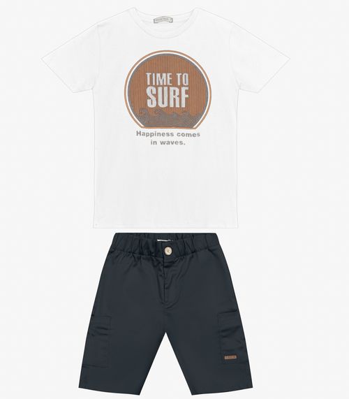 Conjunto Infantil Menino Trick Nick Branco