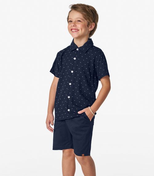 Camisa Infantil Masculina Trick Nick Azul