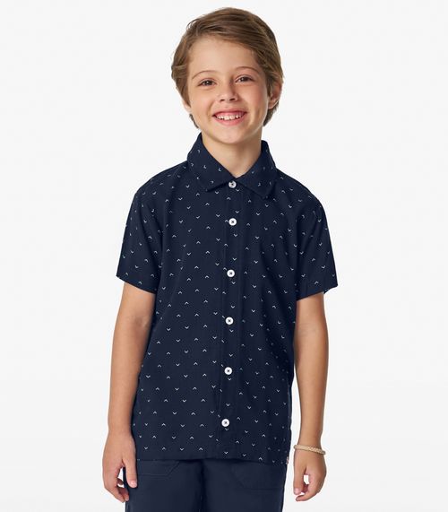 Camisa Infantil Masculina Trick Nick Azul