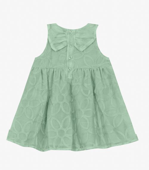 Vestido Infantil em Poly e Viscose Trick Nick Verde