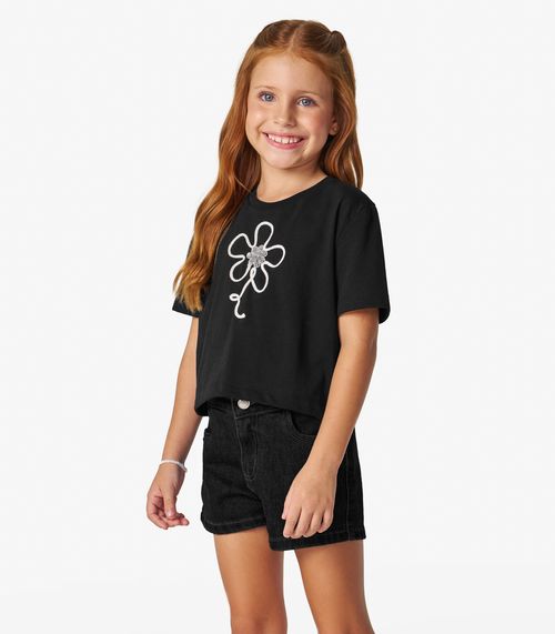 Conjunto Infantil Blusa Com Shorts Trick Nick Preto