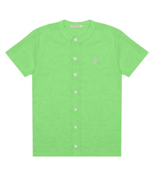 Camisa Infantil Em Viscolinho Trick Nick Verde