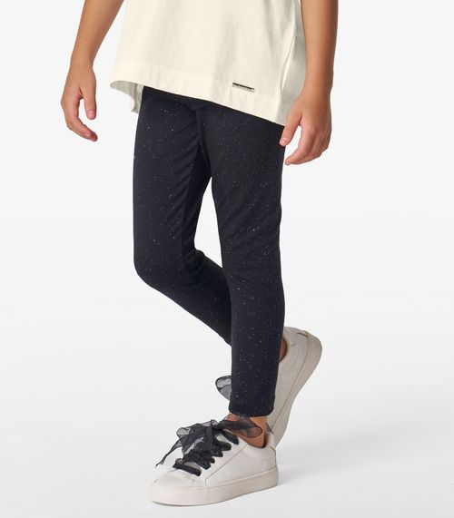 Legging Infantil Cotton Glitter Trick Nick Preto