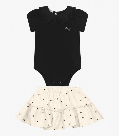 Conjunto Body com Saia Trick Nick Preto
