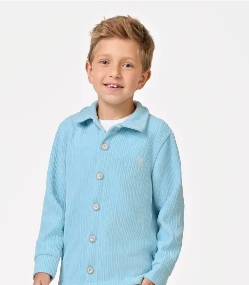 Camisa Infantil Manga Longa Trick Nick Azul