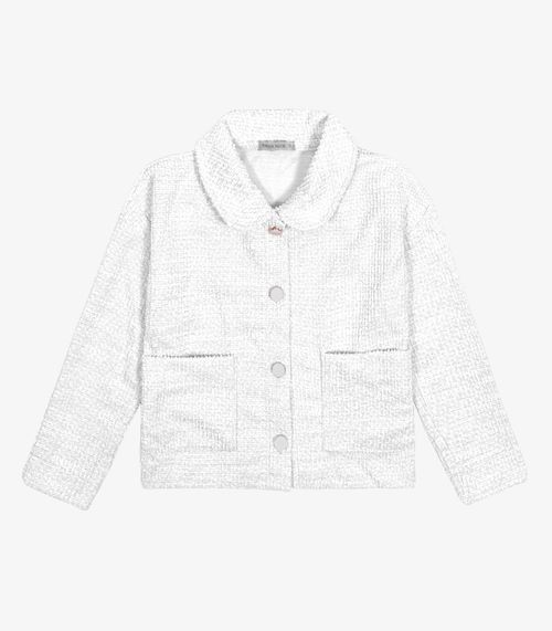 Casaco Infantil Tweed Shine Trick Nick Branco