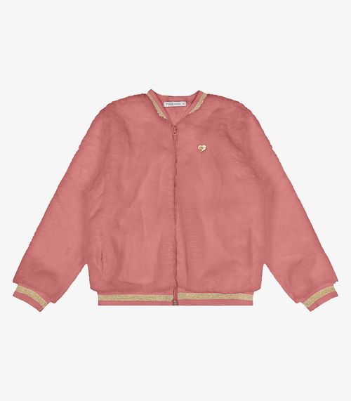 Jaqueta Bomber Pelo Safira Trick Nick Rosa