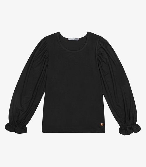 Blusa Infantil Manga Longa Trick Nick Preto