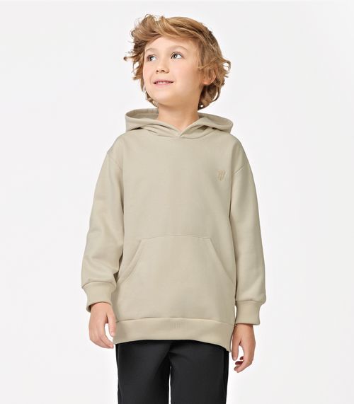 Moletom Infantil Com Capuz Trick Nick Bege