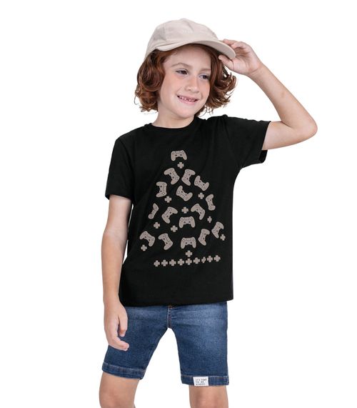 Bermuda Infantil Jeans Trick Nick Azul