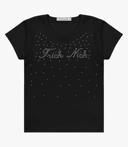 Blusa Infantil Em Ribana Trick Nick Preto