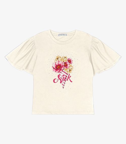 Blusa Infantil Feminina Trick Nick Bege