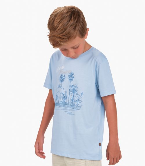 Conjunto Camiseta com Bermuda Menino Trick Nick Azul
