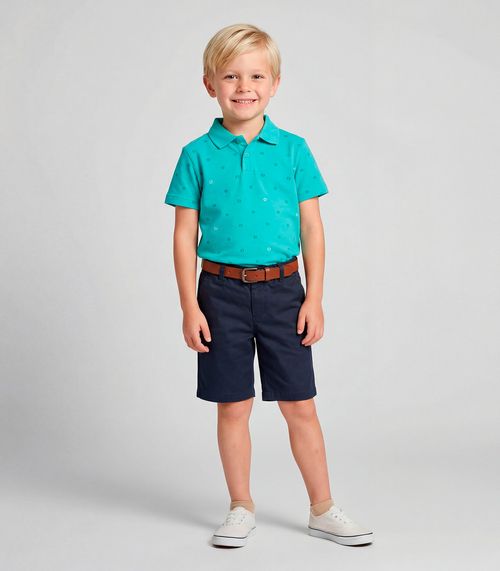 Conjunto Infantil Polo Com Bermuda Trick Nick Verde