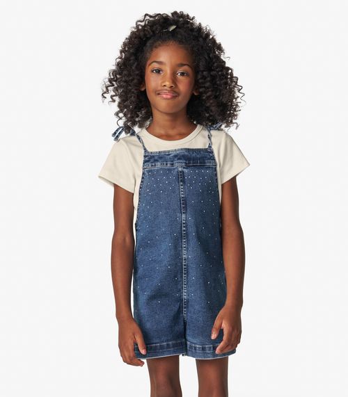 Conjunto Blusa com Jardineira Infantil Trick Nick Azul