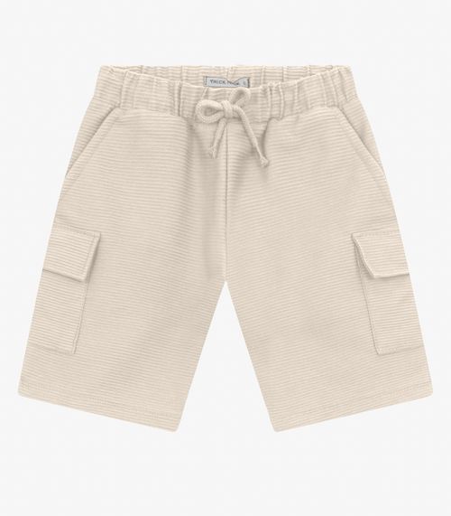 Bermuda Menino em Gorgurinho Trick Nick Bege