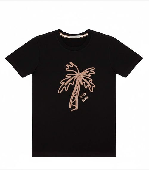 Camiseta Menino em Meia Malha Trick Nick Preto