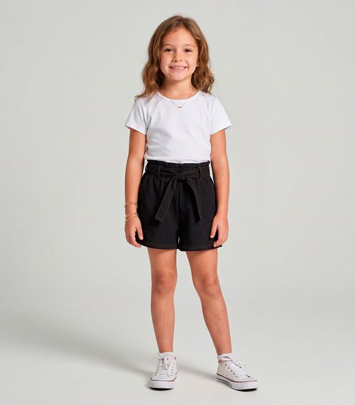 Shorts Infantil em Moletinho Denim Trick Nick Preto