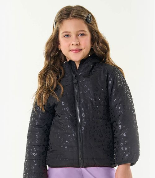 Jaqueta Puffer Infantil Trick Nick Preto