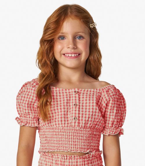 Conjunto Menina Blusa com Shorts Trick Nick Laranja