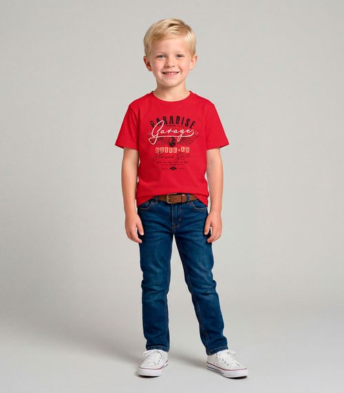 Camiseta Masculina em Meia Malha Trick Nick Vermelho