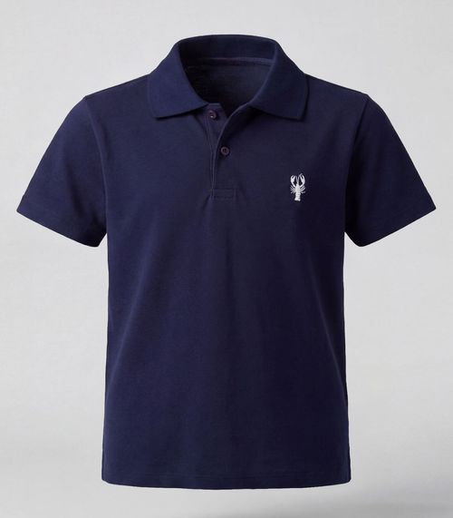 Polo Menino em Piquet Trick Nick Azul