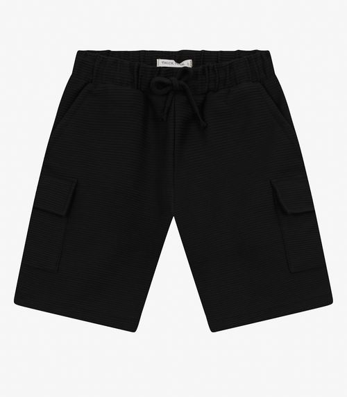 Bermuda Menino em Gorgurinho Trick Nick Preto