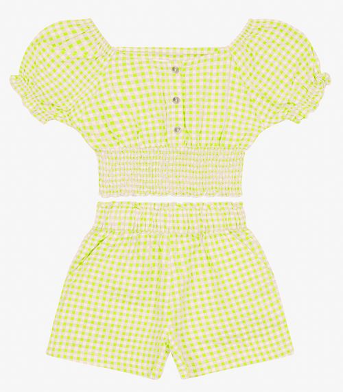 Conjunto Menina Blusa com Shorts Trick Nick Verde