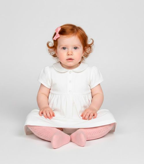 Meia Calça Infantil Trabalhada Trick Nick Rosa