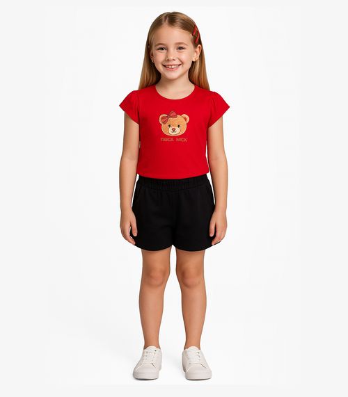Blusa Feminina Infantil Trick Nick Vermelho
