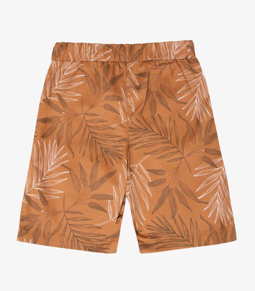 Bermuda Menino Infantil Sarja Trick Nick Marrom