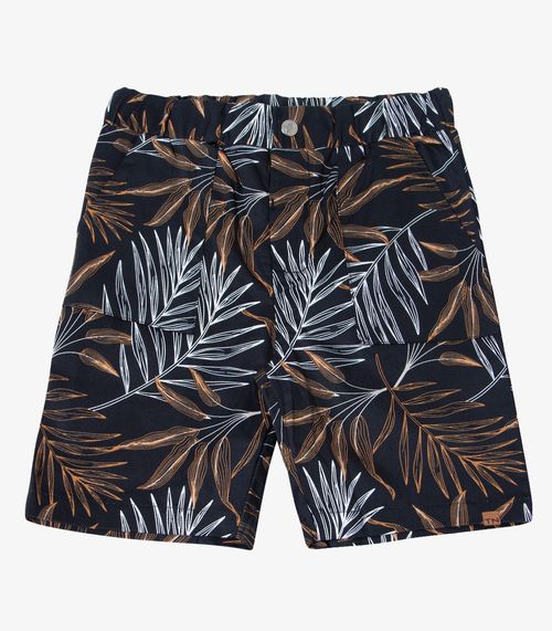 Bermuda Menino Infantil Sarja Trick Nick Preto