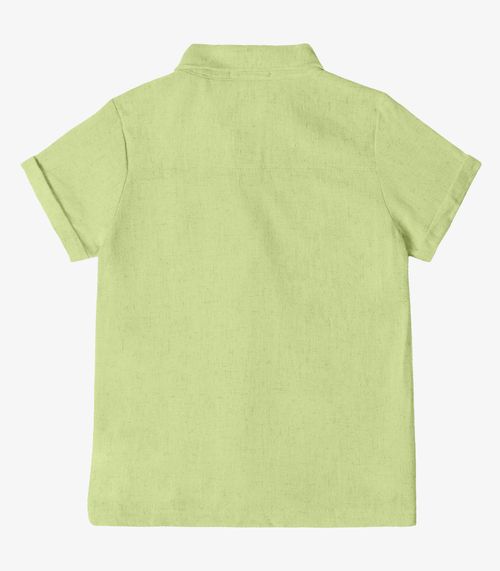 Camisa Infantil Masculina Com Botões Trick Nick Verde